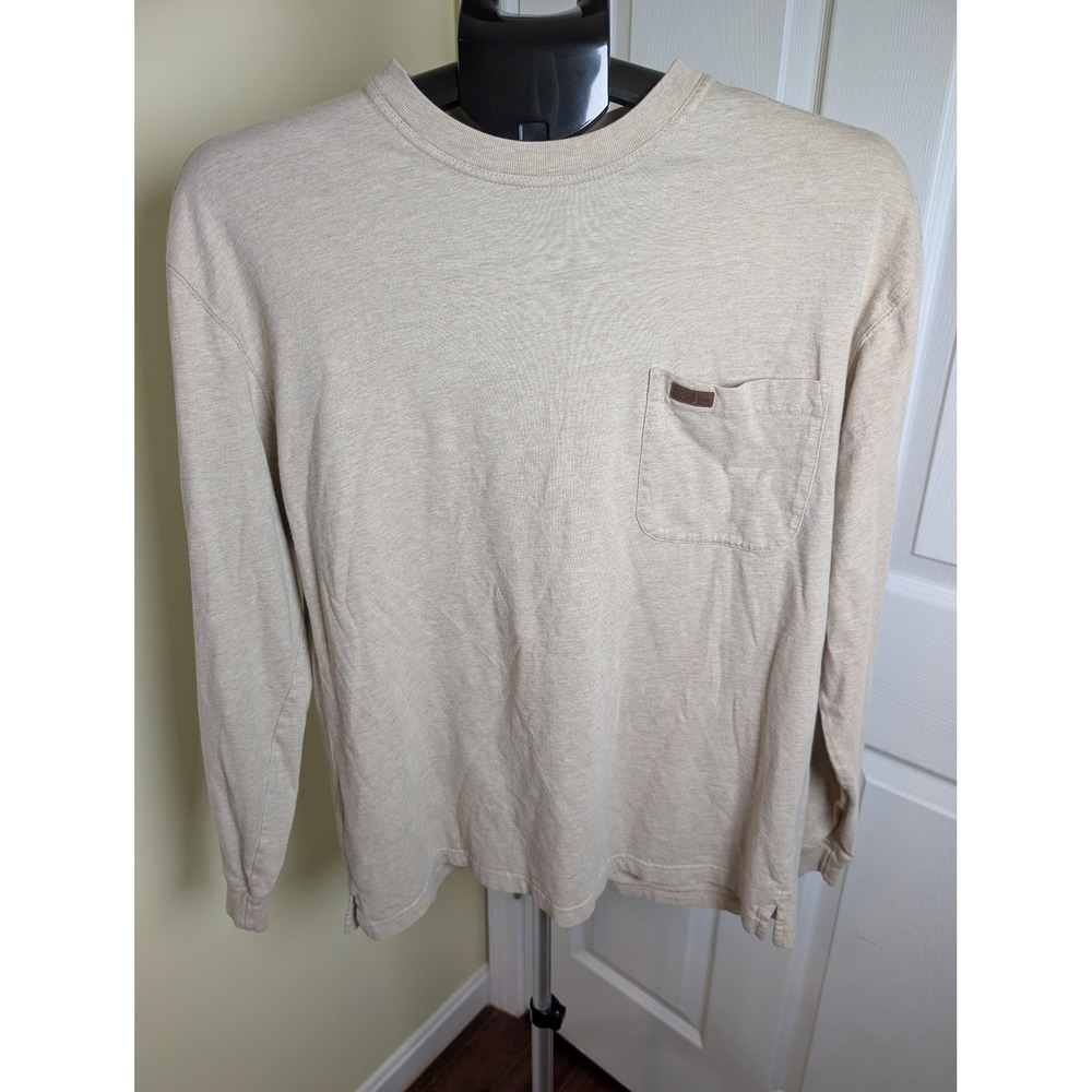 Pendleton Men's Long Sleeve Deschutes Pocket T-Shirt S Oatmeal Tan Beige Cream